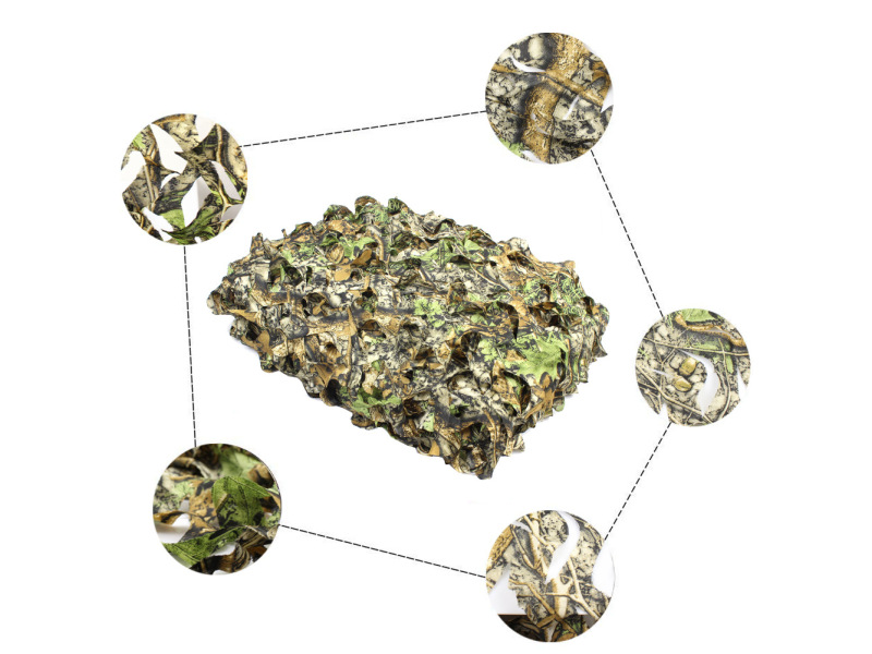 Outdoor 3D Punching Flower Lightweight Noise-Cancelling Sunshade Camouflage Net Camouflage Net